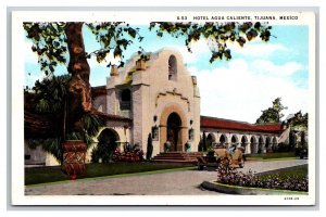 Driveway and Entrance Hotel Agua Caliente Tijuana Mexico UNP WB Postcard Y17