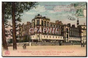 Postcard Old Saint Germain En Laye Le Chateau seen Parterre