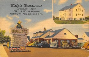 Walp's Restaurant and Guest House between Allentown and Bethlehem - Allentown...