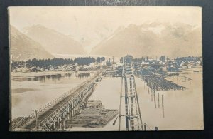 Mint Vintage Valdez Alaska From Broadway Wharf PS Hunt Real Photo Postcard RPPC