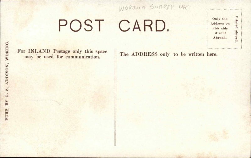 Antique Postcard WOKING SURREY Mosque