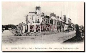 Old Postcard War Creil Rue Gambetta What remains of the Gambetta Street Milit...