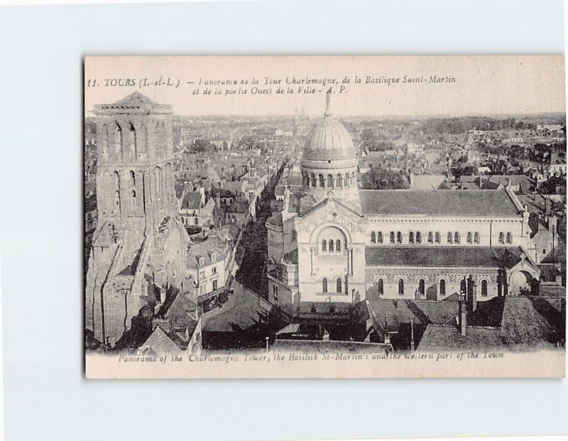 Postcard Panorama, Tours, France