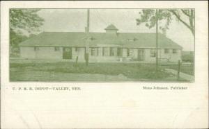 Valley NE UP RR Train Depot Station c1910 Postcard
