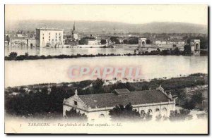 Old Postcard Tarascon Vue Generale and Suspension Bridge