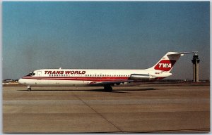 Airplane Trans World Airlines McDonnell Douglas DC-9-32 Twin Jet Postcard