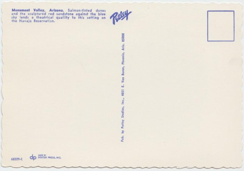 Monument Valley, Arizona, unused Postcard