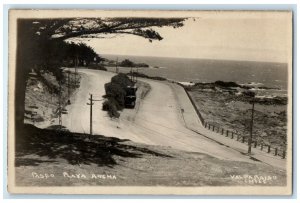 c1940's Pasco Playa Ancha Valparaíso Chile Vintage RPPC Photo Postcard