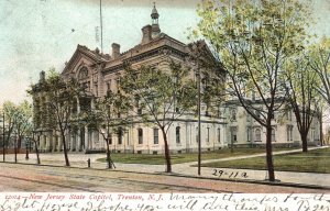Vintage Postcard 1907 State Capitol Bldg. Historic Landmark Trenton New Jersey