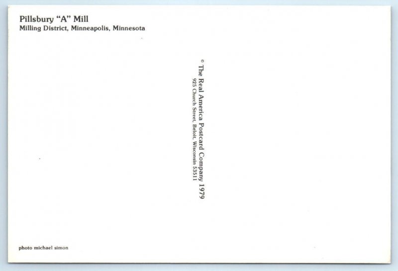 MINNEAPOLIS, Minnesota MN ~ PILLSBURY A MILL 1979 ~ 4.5 x 6.5  Postcard