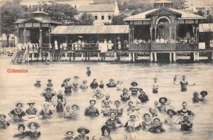 Cirkvenica Croatia Swimming Scene Vintage Postcard AA49267