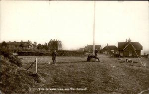 Lee on the Solent Hampshire England The Green Golf Real Photo Vintage Postcard