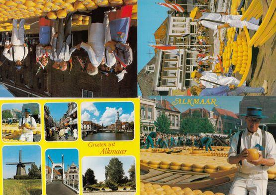 Alkmaar Holland Cheese Markets 4x Postcard s