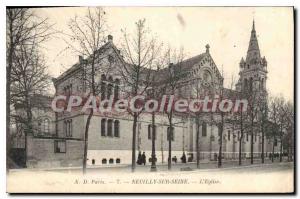 Old Postcard Neuilly Sur Seine Church