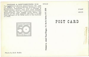 Chicago & Northwestern Former Electro-Motive Engine Demonstrator Train