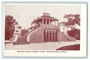 1923 Mausoleum, Forest Park, Springfield, Massachusetts MA Vintage Postcard