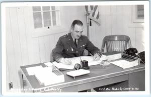 RPPC  BRIGADIER GENERAL E.J. DAWLEY Military 40th Division Photo 1940s Postcard