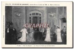 Old Postcard The Theater billet March Keroul In Dingois Belly dancing