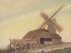 Downland Farm Water Smith Painting Postcard