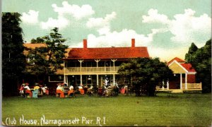 Postcard Club House at Narragansett Pier, Rhode Island