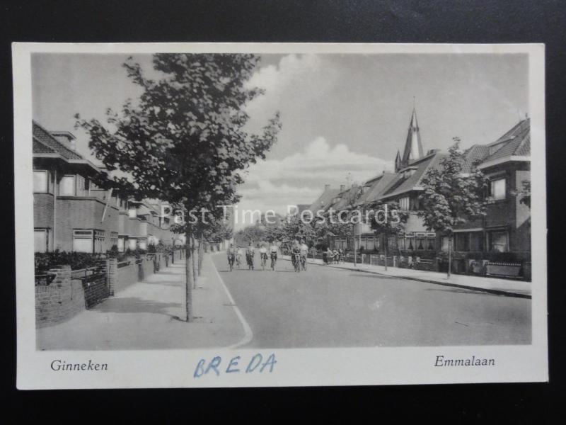 Netherlands GINNEKEN Breda KON EMMALAAN - Old RP Postcard