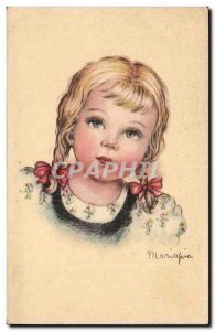 Old Postcard Mariapra Young girl child