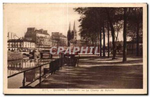 Old Postcard Quimper Finistere The Battlefield