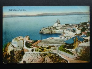 Gibraltar ROSIA BAY - Old RP Postcard by The Commercial Tobacconist Shop