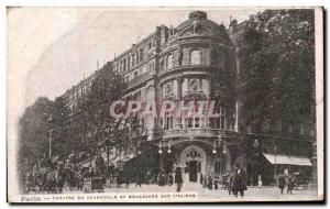 Old Postcard From Paris Theater Vaudeville And Boulevard Italians