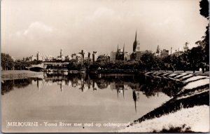 Australia Melbourne Yarra River Victoria Vintage RPPC 09.94