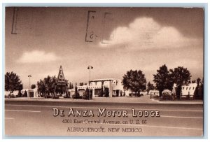 1949 De Anza Motor Lodge Restaurant Roadside Albuquerque New Mexico NM Postcard
