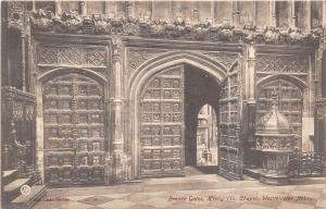 BR61217 bronze gates  chapel westminster abbey london postcard   uk