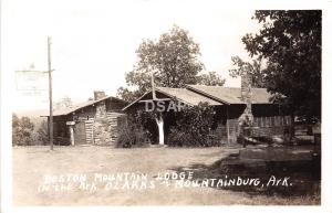 Arkansas AR Real Photo RPPC Postcard c1940s MOUNTAINBURG Boston Mountain Lodge