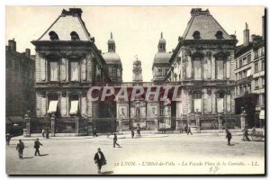 Old Postcard Lyon City Hall Facade The Place de la Comedie