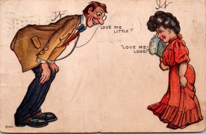 Humour Romantic Couple Love Me Little Love Me Long 1908