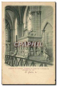 Old Postcard Abbaye De Saint Denis Interior L Abbey Tomb of Louis XII and Ann...