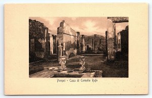 c1915 POMPEI ITALY CASA DI CORNELIO RUFO EARLY POSTCARD P1878