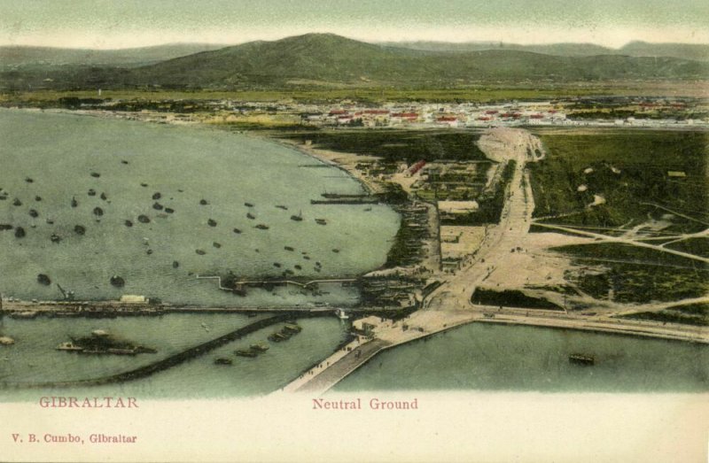 Gibraltar, Neutral Ground (1899) V.B. Cumbo Postcard