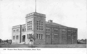 Western Normal School Gymnasium State University Hays Kansas 1910c postcard