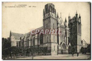 Old Postcard Poitiers La Cathedrale Saint Pierre