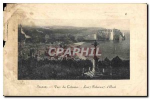 Postcard Old Etretat view of Calvary