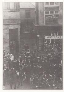 Lutterworth Town Hall Shop Sale Fire Leicester Postcard