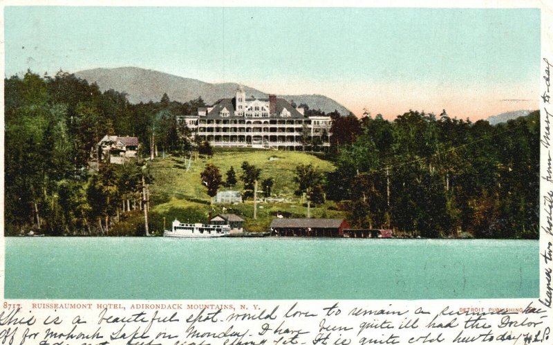 Vintage Postcard 1905 Ruisseaumont Hotel Adirondack Mountains New York N. Y.