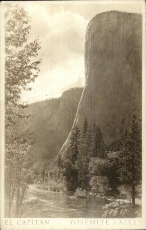 Yosemite National Park El Capitan c1920s-30s Real Photo Postcard