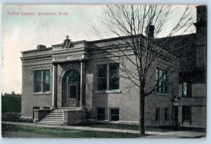 Zumbrota Minnesota MN Postcard Public Library Building Exterior 1908 Antique