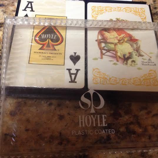 2 Decks Hoyle Playing Cards New,Sealed with Case Norman Rockwell