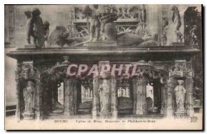 Old Postcard Bourg Brou Church Mausoleum of Philibert le Beau