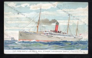 UC267 - Union Castle Liner - Carisbrooke Castle - postcard