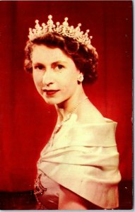 1950s Queen Elizabeth II British Royalty Portrait  Postcard