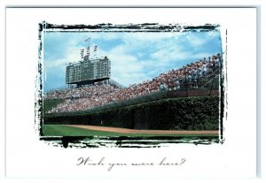 WRIGLEY FIELD, Chicago IL ~ 1999 Schedule CHICAGO CUBS Baseball 4x6 Postcard